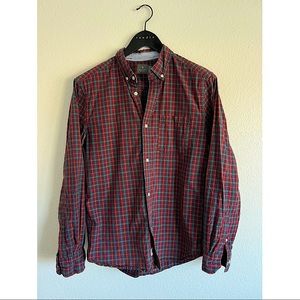 Hawkings McGill Dress Shirt, red, plaid, medium